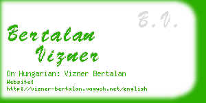 bertalan vizner business card